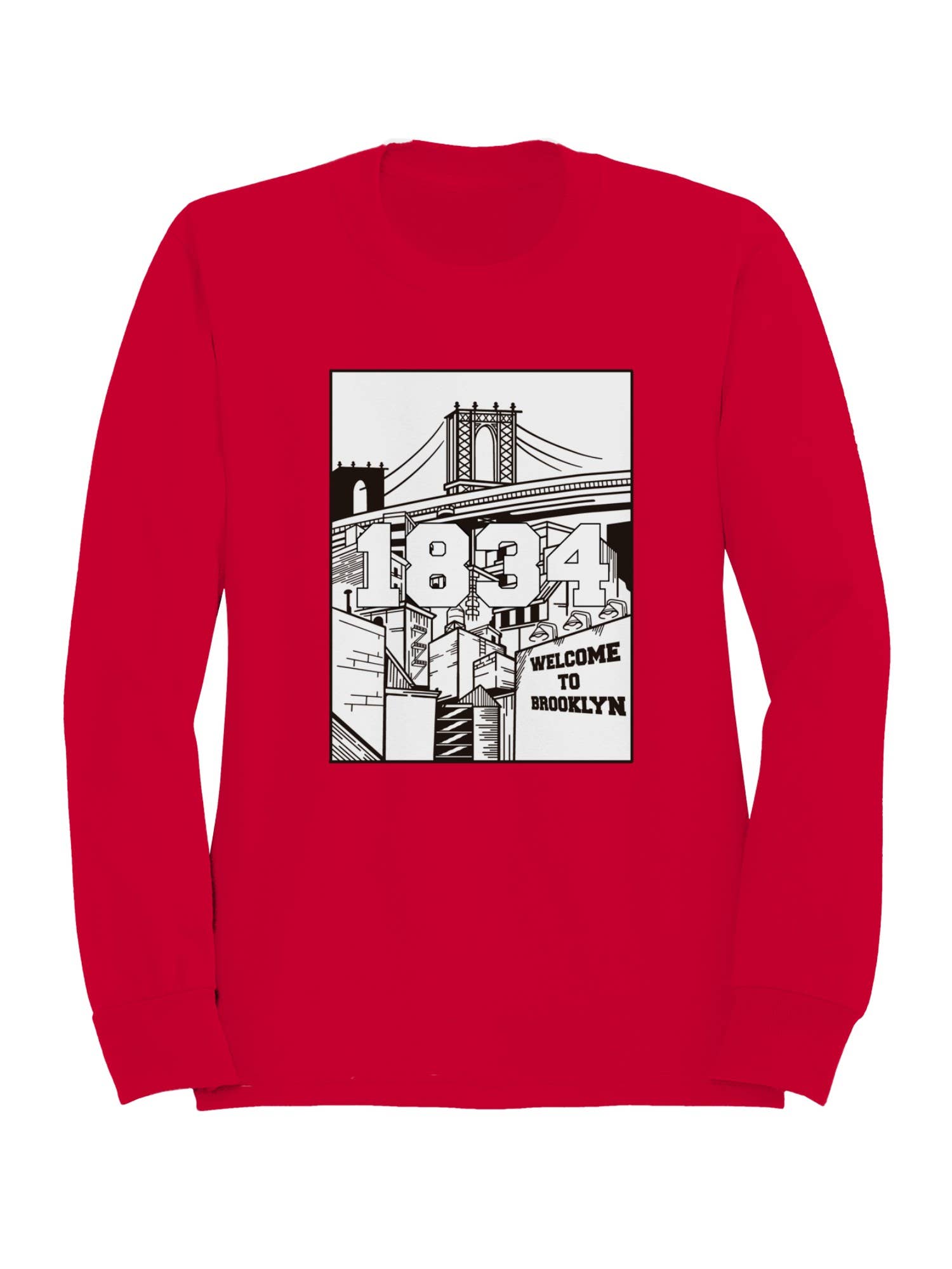 Brooklyn 1834 Wall Print Women's Sweatshirt