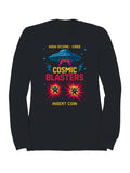 Cosmic Blasters Retro Arcade Art Women's Sweatshirt