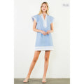 /Size Xl/ Flutter Sleeve Striped V-Neck Dress Unisex T-shirt, Sweatshirt, Hoodie, Long Sleeve Tee