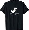 T-Rex Geek Dinosaur Pixel Art No Internet Connection T-Shirt Unisex T-shirt, Sweatshirt, Hoodie, Long Sleeve Tee