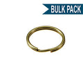 Solid Brass Split Key Ring 1/2 Inch Diameter (USA)-Bulk Pack of 100