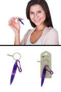 Purple Carabiner With Purple Pen Key Chain KEKC5028