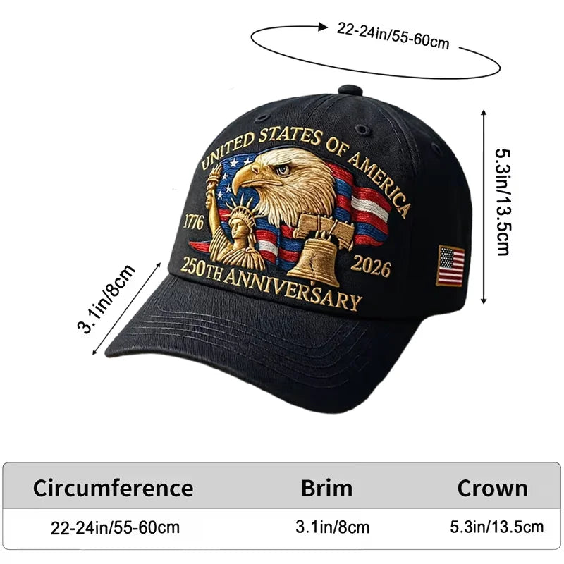 🧢50% Off Today 🔥 Celebrating The 250th Anniversary Of The Founding Of The United States With An Eagle Design - 1776-2026