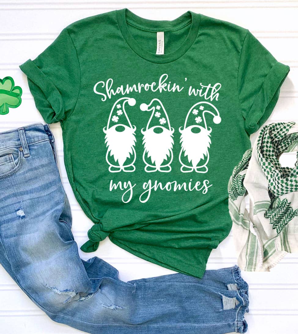 Shamrockin with My Gnomies - St. Patrick's Day Funny T-Shirt