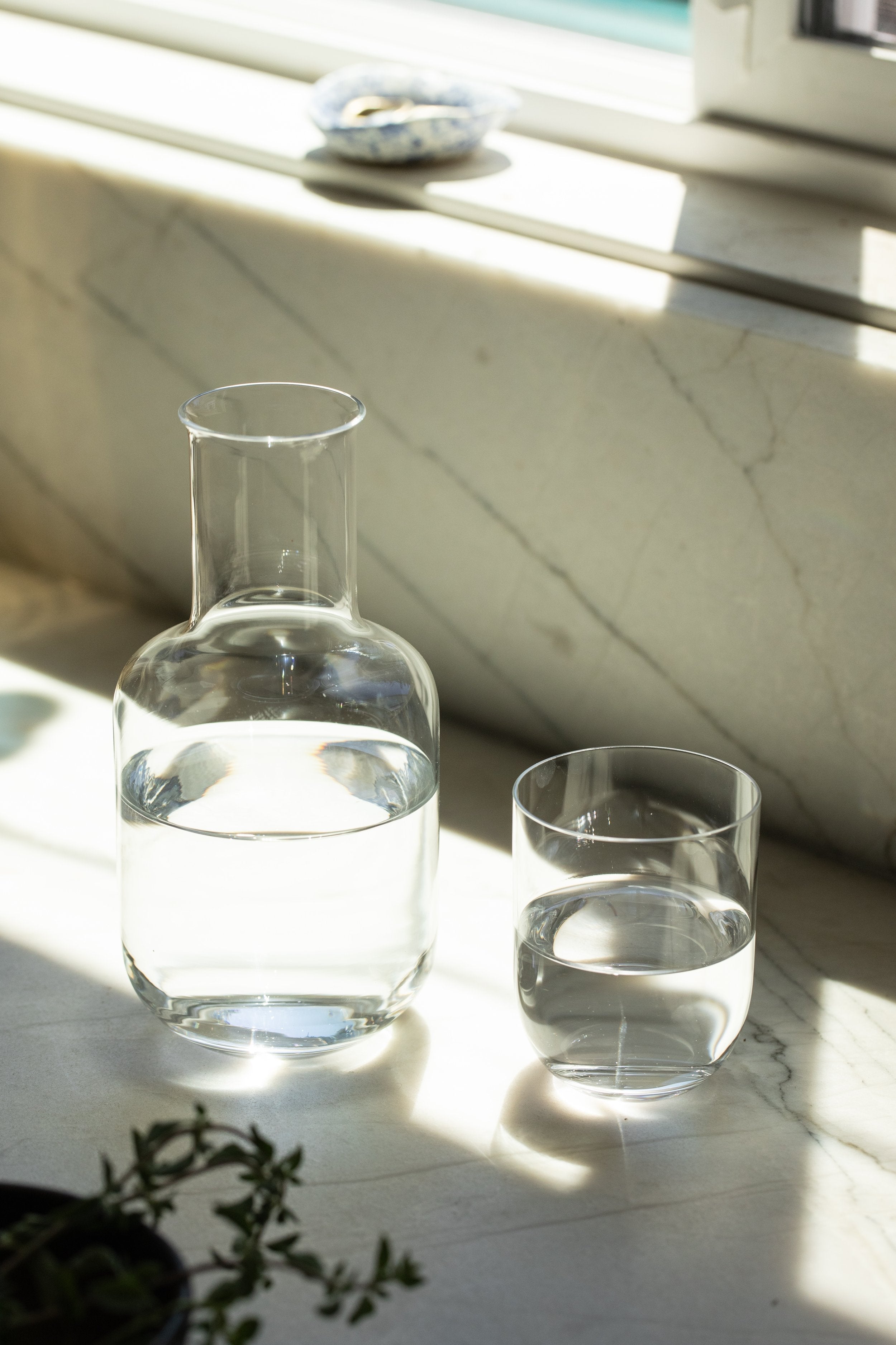 Glass Decanter and Cup