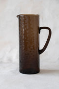 Hammered Glass Pitcher in Brown