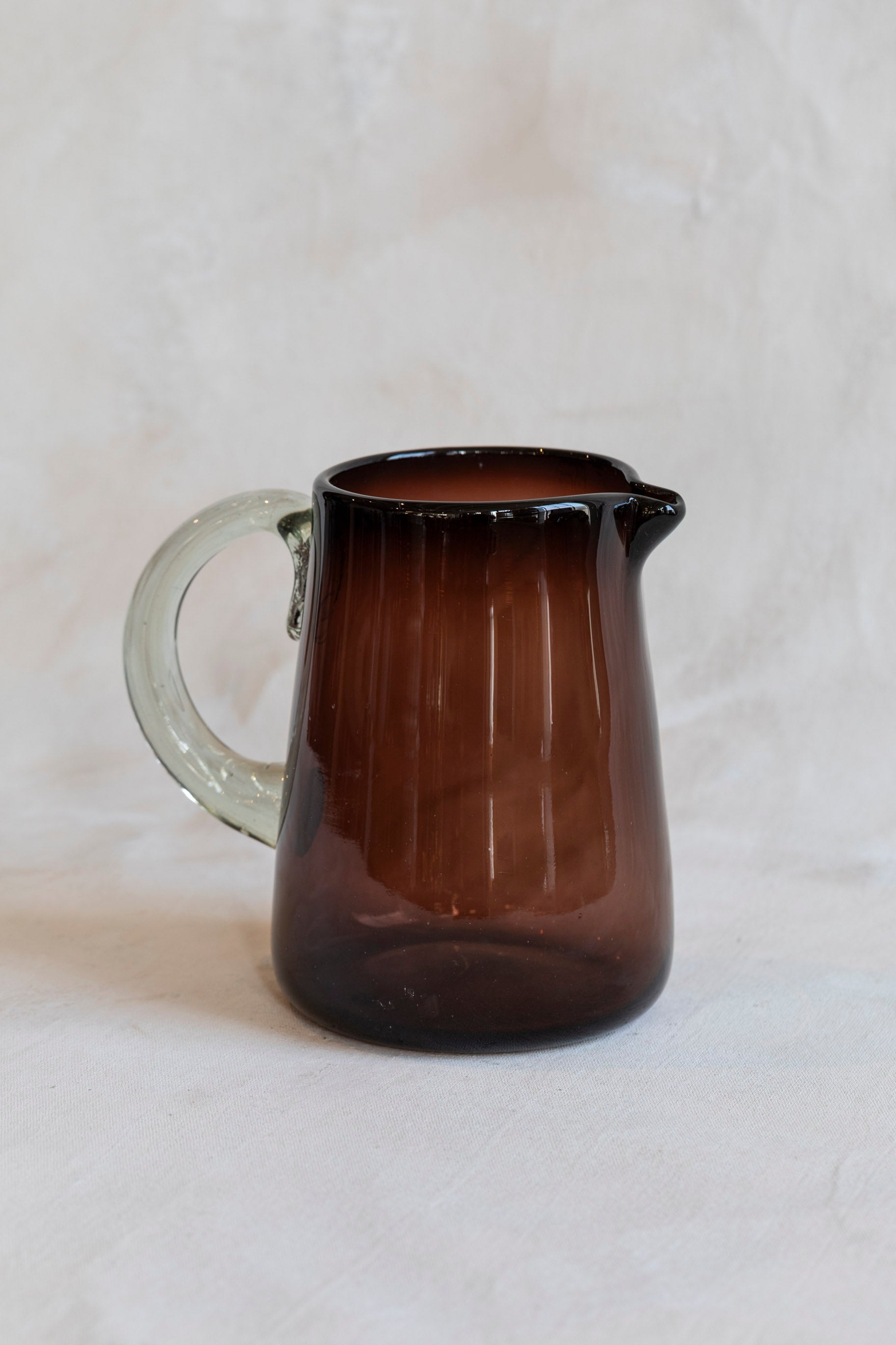 Handblown Glass Pitcher in Tamarind