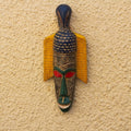 Handcrafted Bird Sese Wood Mask from Ghana 'Ganyo'