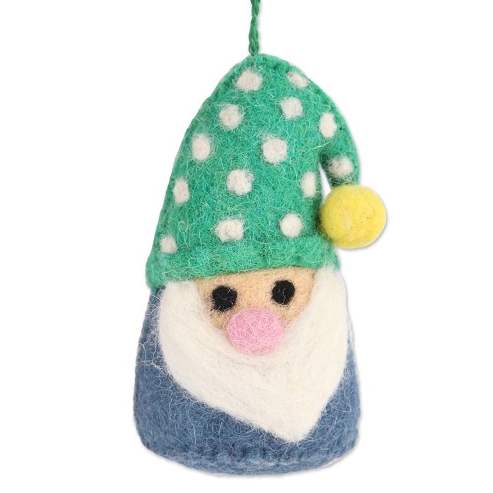 Wool Felt Holiday Ornaments Set of 6 'Nordic Gnomes'