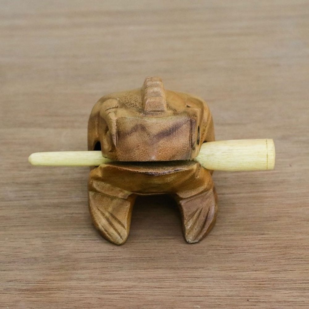 Brown Thai Frog Wood Percussion Instrument 5.5 Inch 'Tenasserim Melody'