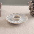 Flower-Shaped Hand-Carved Natural Soapstone Tealight Holder 'Floral Magnificence'