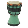 Green Decorative Djembe Drum Artisan Crafted in West Africa 'Green Invitation to Peace'