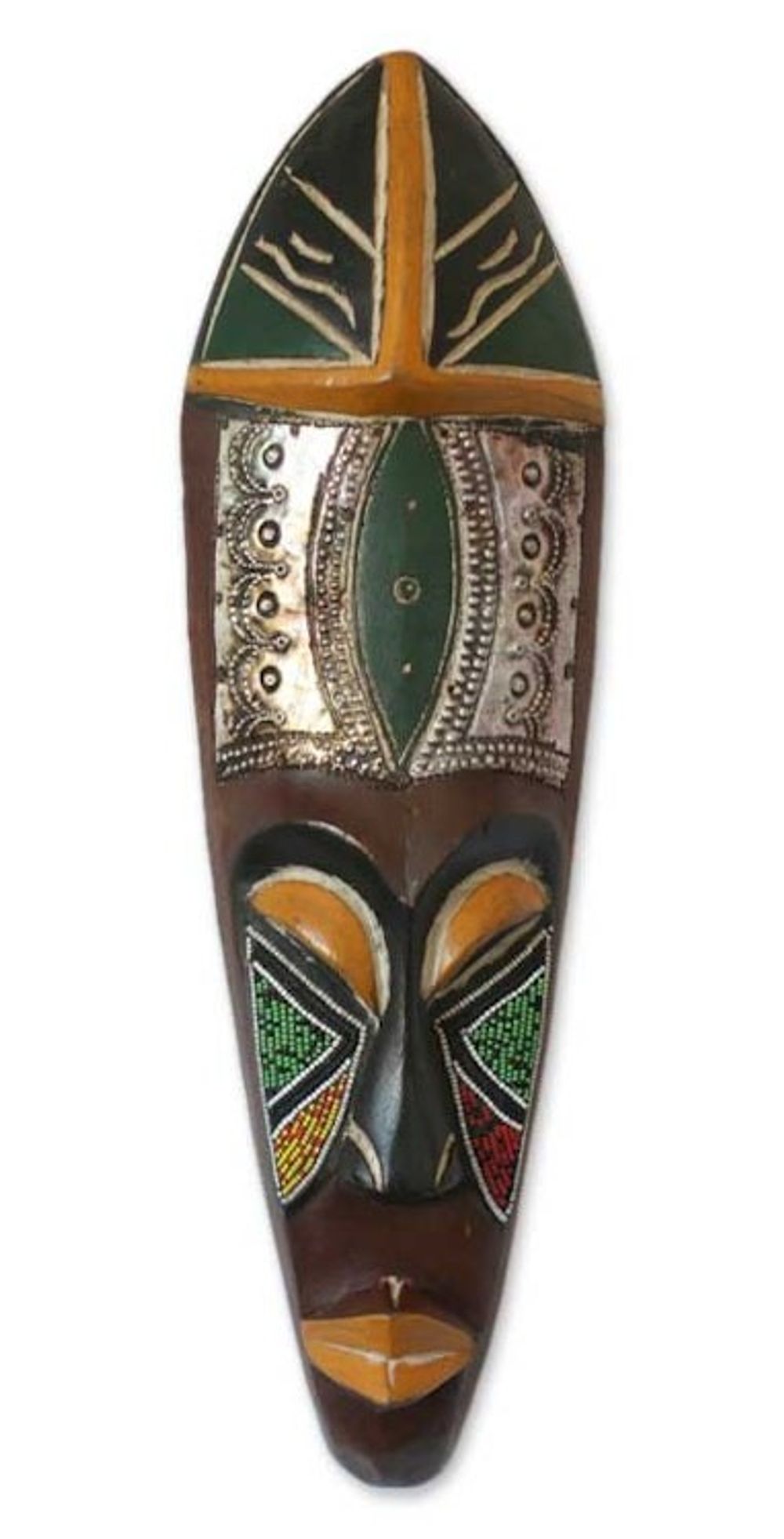 Handcrafted African Ghanaian Wood Mask 'Fortunes'