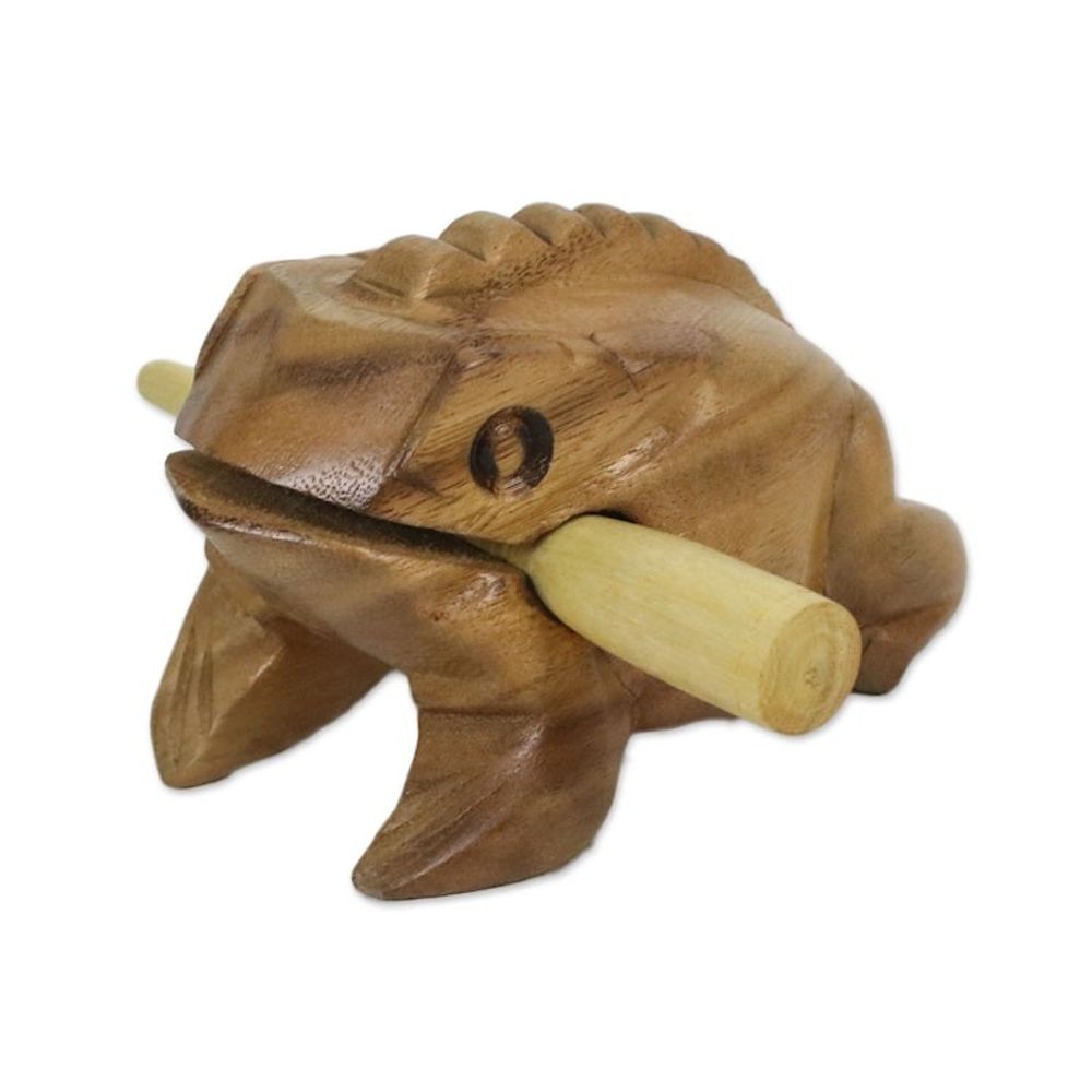 Brown Thai Frog Wood Percussion Instrument 5.5 Inch 'Tenasserim Melody'
