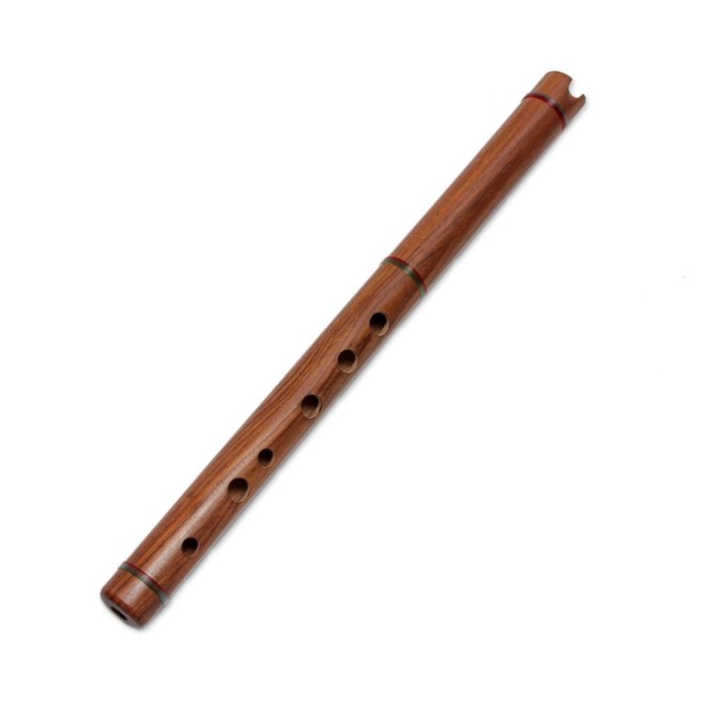 Quena Wood Inca Flute with Case Handmade in Peru 'Jacaranda'