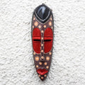 Dot Motif African Wood Mask from Ghana 'Ga Dots'