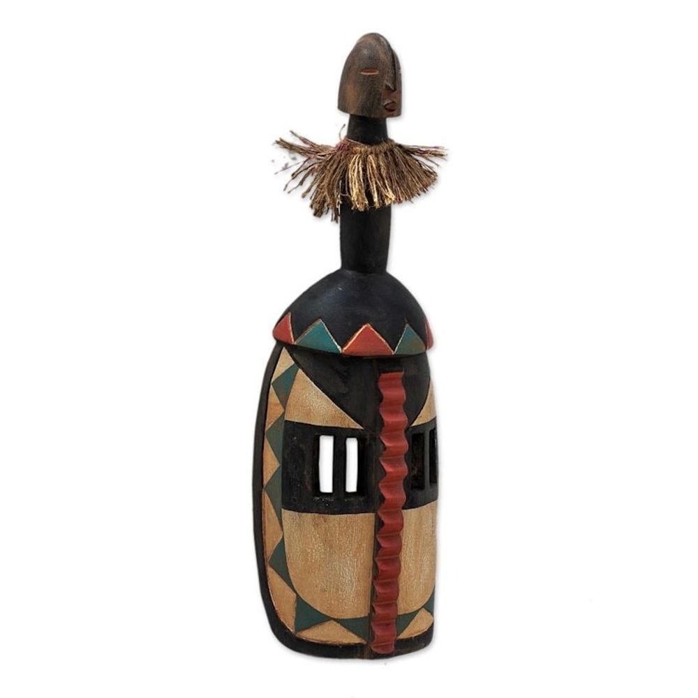 Hand Made African Sese Wood Mask 'Mossi'