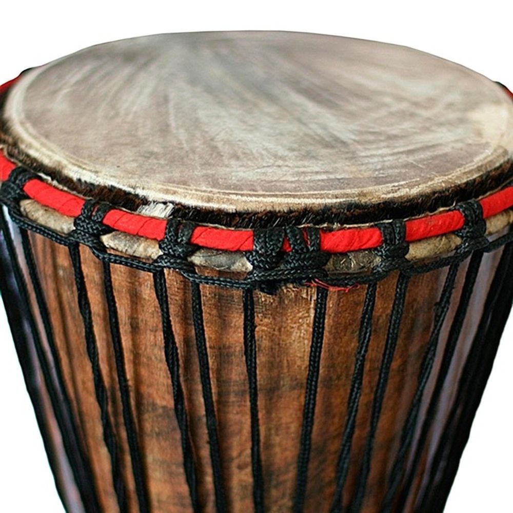 Fair Trade Wood Djembe Drum 'Think Together'