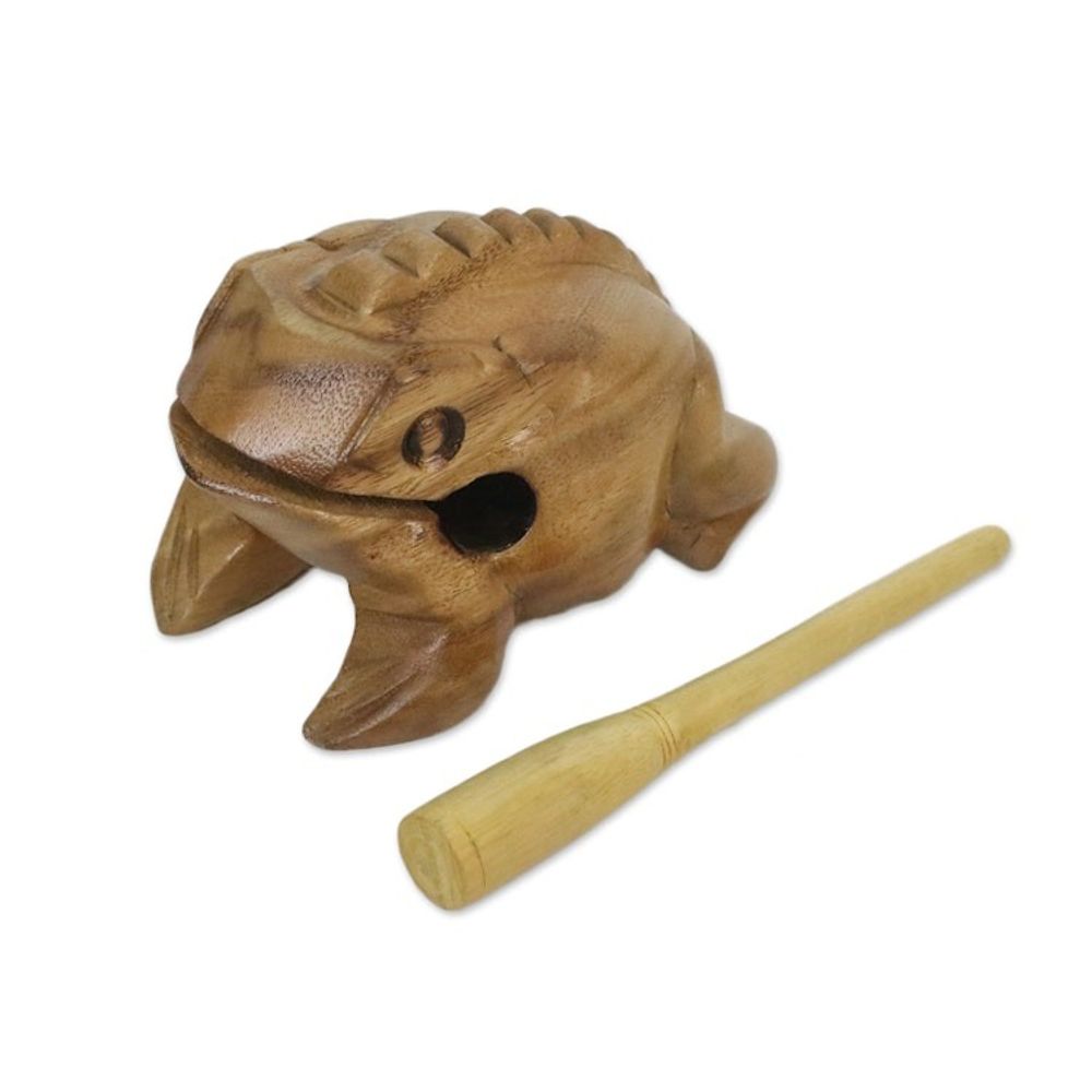 Brown Thai Frog Wood Percussion Instrument 5.5 Inch 'Tenasserim Melody'