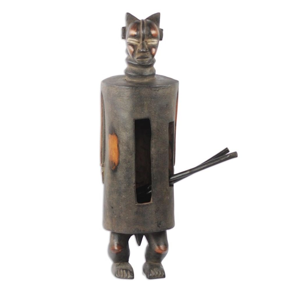Wood Tambora Drum from Africa 'African Warrior'