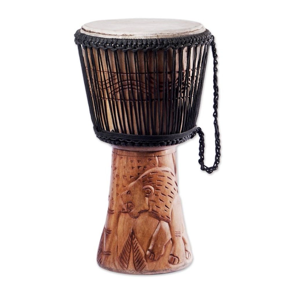 Handcrafted Wood Djembe Drum 'King of the Forest'