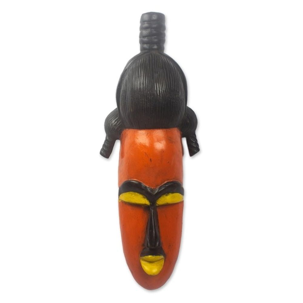 Hand Carved African Sese Wood Mask 'Afefa'
