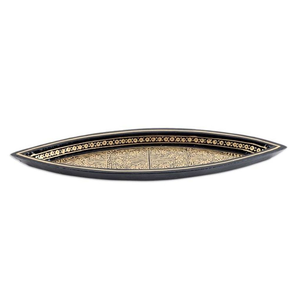 Handcrafted Traditional Wood Incense Holder in Warm Hues 'Midnight Scents'