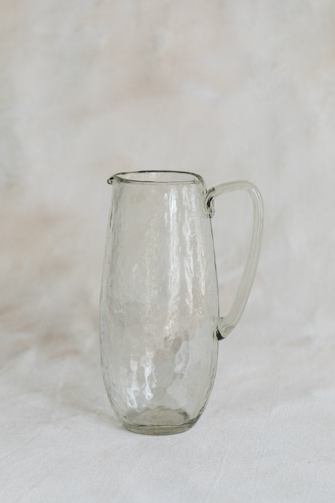 Pebbled Glass Pitcher