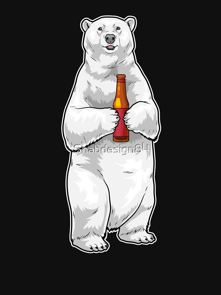 Polar bear Bottle Beer by Snabdesign84 Unisex T-shirt, Sweatshirt, Hoodie, Long Sleeve Tee
