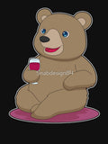 Bear Red wine by Snabdesign84 Unisex T-shirt, Sweatshirt, Hoodie, Long Sleeve Tee