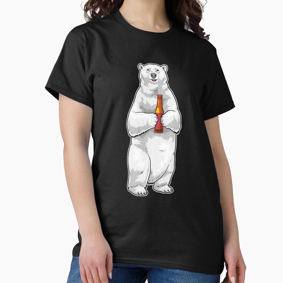Polar bear Bottle Beer by Snabdesign84 Unisex T-shirt, Sweatshirt, Hoodie, Long Sleeve Tee