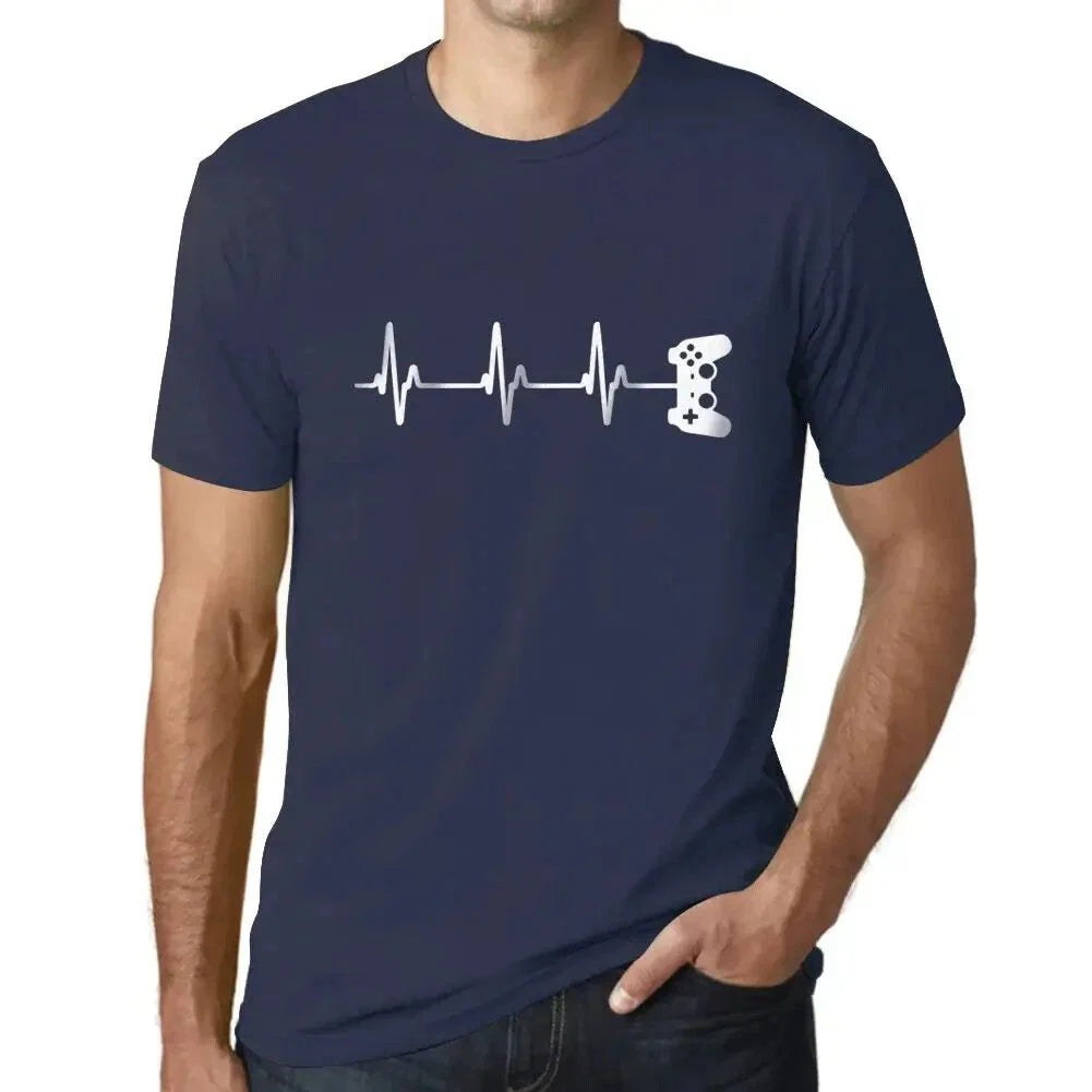 Men's Graphic T-Shirt Gamer Controller Heartbeat Funny Gaming Eco-Friendly Unisex T-shirt, Sweatshirt, Hoodie, Long Sleeve Tee