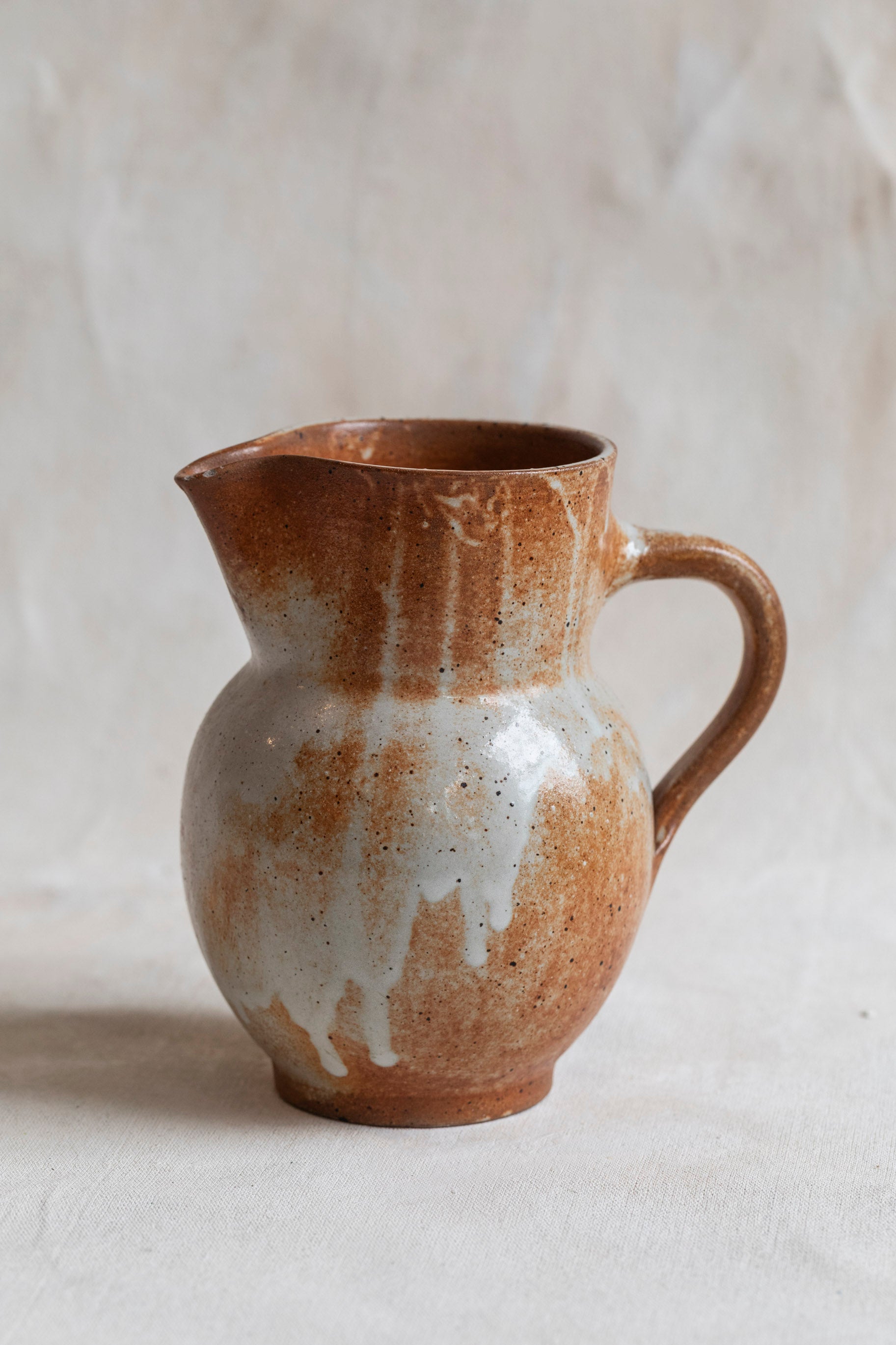 Vintage Salmon Ceramic Pitcher