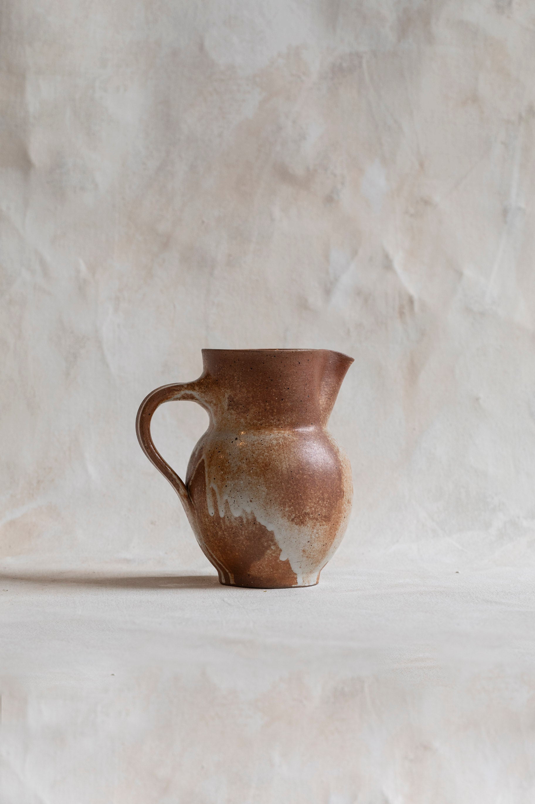 Vintage Salmon Ceramic Pitcher