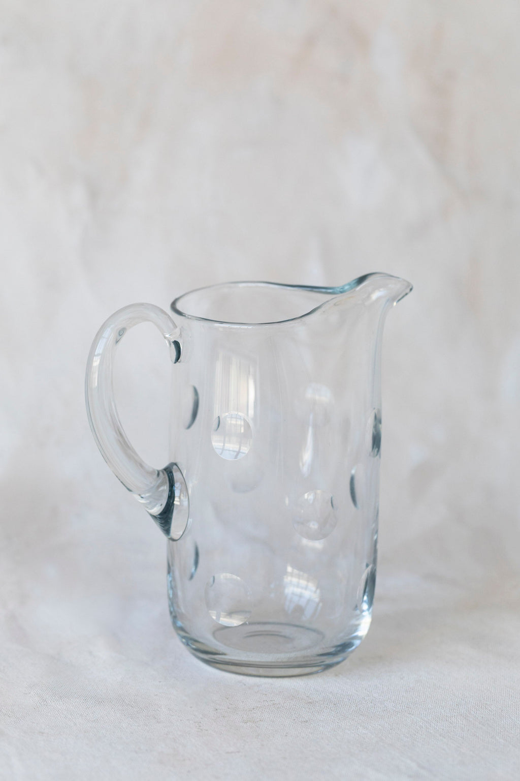 Vintage Handblown Polka Dot Pitcher